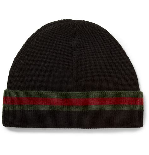 gucci beanie black|black gucci hat men.